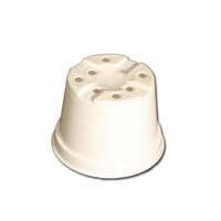 White Plastic Violet Pots - 4" - 16 Pack