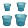 Growers Assortment of 4 Blue Sapphire Slotted Violet Pots